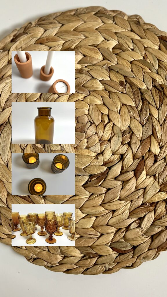 amber boho wedding decor