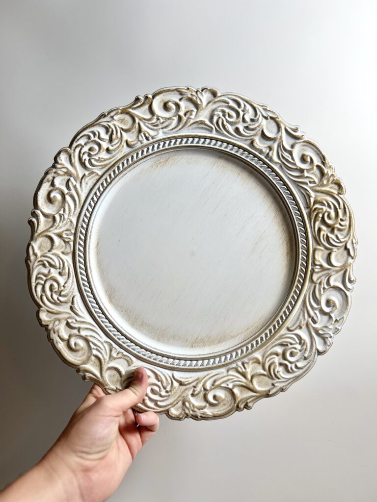 antique white charger
