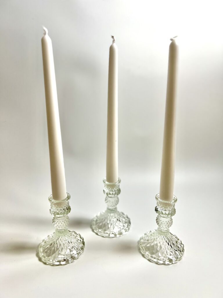 glass candlestick holders