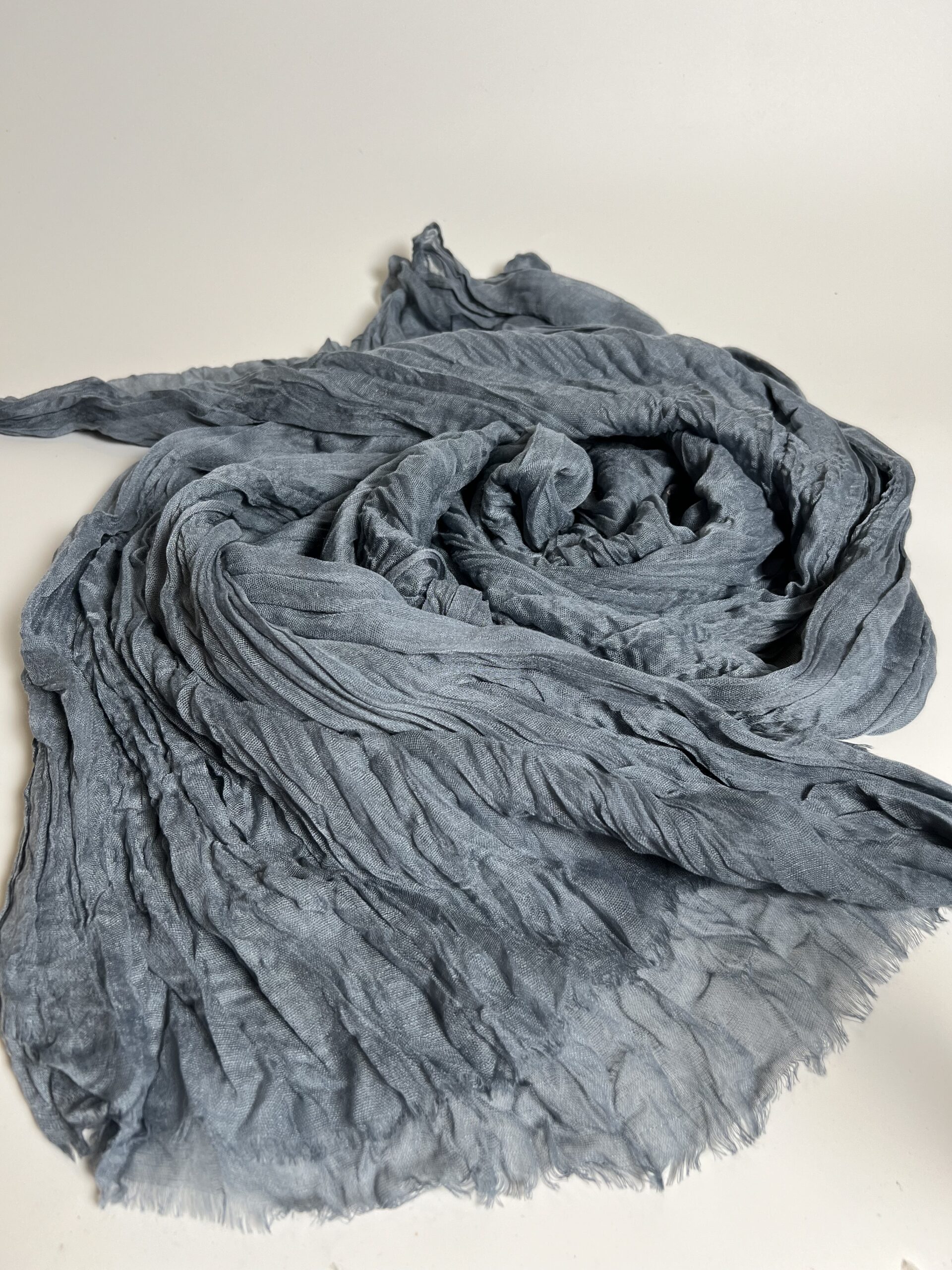 dusty blue tablecloth runner