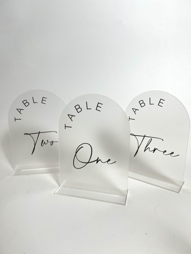 table numbers