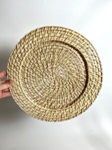 Blond Rattan Charger