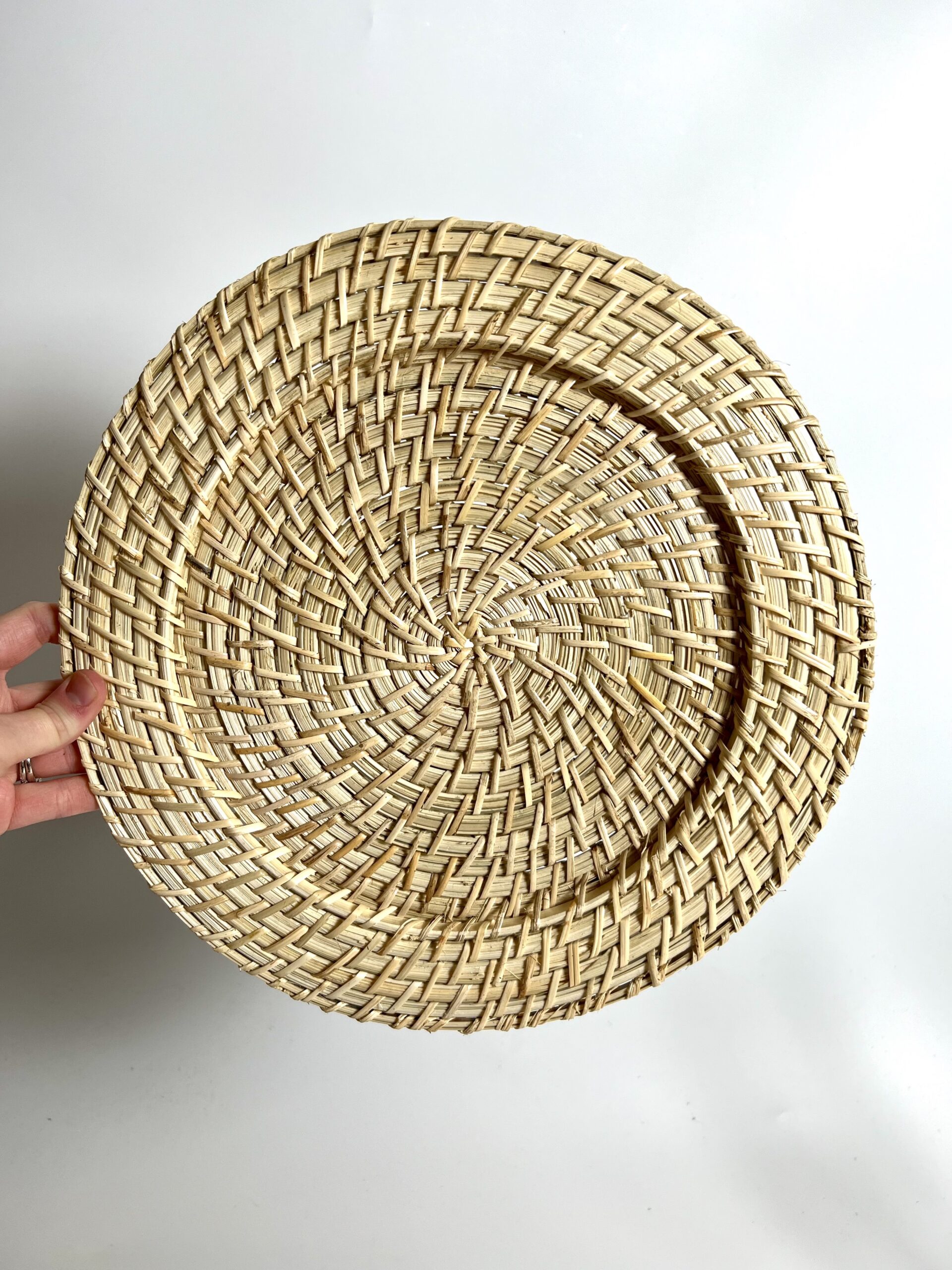 Blond Rattan Charger