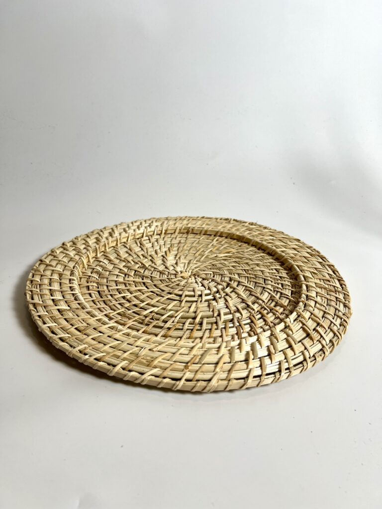 Blond Rattan Charger