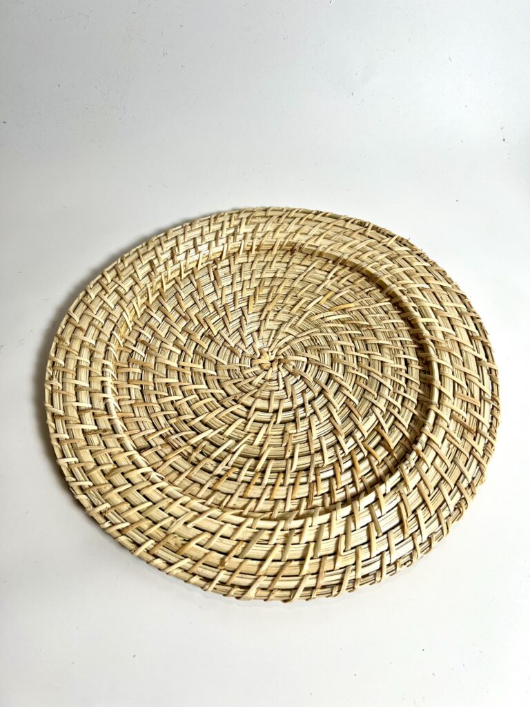Blond Rattan Charger