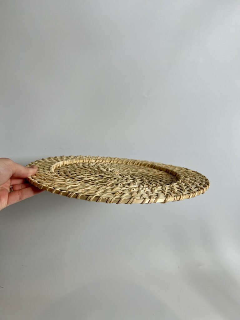 Blond Rattan Charger